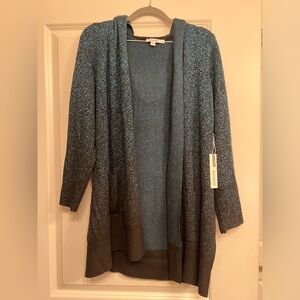 New Chicos Zenergy Luxe Cashmere Blend Ombre Cardigan